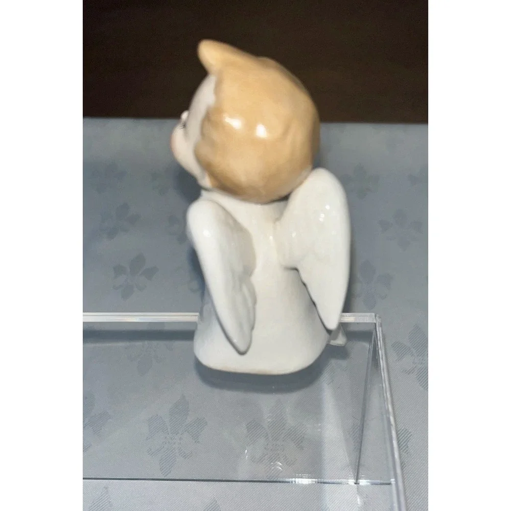 Vtg 1950s Kissing Angels Ceramic Figurine Japan  Boy & Girl Shelve Sitters
